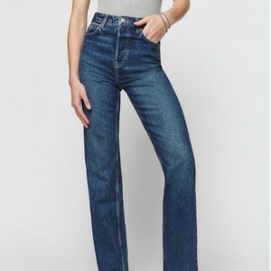 Reformation Cynthia High Rise Straight Jean - Lanier size 28